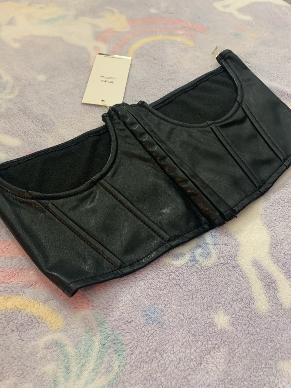 Faux Leather Underbust Corset
